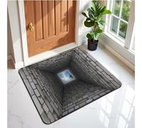 Tapis 3D Illusion D'Optique, Tapis De Sol Design Trou Réaliste Antidérapant, Tapi De Bain Super Absorbant, Déco Maison Moderne, Sécurisé pour Animaux(Style J,80 x 120 cm/31.5 x 47.2in)