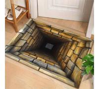 Tapis 3D Illusion Tapis à Illusion Optique Paillasson Abyssal Antidérapant | Tapis 3D Illusion Est Un Paillasson Halloween Et Une Décoration D’Automne Parfaite Pour Votre Salon Et Votre Pièce