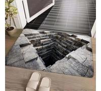 Tapis 3D Illusion Tapis à Illusion Optique Paillasson Puits Sans Fond | Tapis 3D Illusion Est Un Paillasson Halloween Effrayant Et Une Décoration D’Automne Pour Votre Salon Et Porche