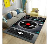 Tapis, 3D Imprimé Area Rug Disque Vinyle Rétro De Musique Classique Anti-Slip Tapis Moderne Chambre Salon La Chambre des Enfants Home Decor Tapis Moelleux - avec Support en Caoutchouc -18134674494