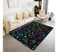 Tapis, 3D Imprimé Area Rug Modèle De Coeur D'Amour Saint-Valentin Anti-Slip Tapis Moderne Chambre Salon La Chambre Des Enfants Home Decor Tapis Moelleux 80 X 120 Cm - Avec Support En Ca -8371247197328