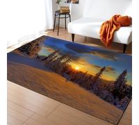 Tapis, 3D Imprimé Paysage De Coucher De Soleil d'hiver Antidérapant Area Rug, Chambre Tapis Salon Anti-Slip Tapis La Chambre des Enfants Home Decor 100 X 200 Cm -576920994409