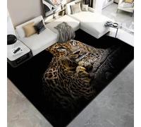 Tapis 3D Léopard des Animaux Petit Tapis Salon Moderne Chambre Carre Antidérapant Enfant Ado Décoration, 60 X 90 Cm - Ne Perd Pas Ses Poils Et Est Facile d'entretien.,avec Support en C -8200186787476