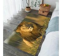 Tapis 3D Lion Animalier Petit Tapis Salon Moderne Chambre Carre Antidérapant Enfant Ado Décoration, 80 X 120 Cm - Ne Perd Pas Ses Poils Et Est Facile d'entretien.，avec Support en Caout -913105195907