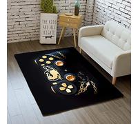 Tapis 3D Néons Console de Jeu Gamepad Video Game Grands Tapis pour Salon La Chambre des Enfants Chambre éTude Zone Tapis Anti-DéRapant Lavable Tapis de Jeu Tapis (Couleur A,100×150 cm)