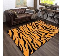 Tapis 3D Ondulations De Peau De Tigre Animal,Tapis De Sol De Grande Surface pour Salon Et Chambre d'enfant, Jardin d'enfants,Chambre 90 X 150 Cm - Nettoyage Facile ,avec Support en Cao -425052552244