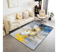 Tapis 3D Papillon Abstrait Tapis De Porte en Teck Antidérapant pour Salon/Chambre/Salle De Bain/Entrée De Bienvenue - Nettoyage Facile ，avec Support en Caoutchouc -63271826736