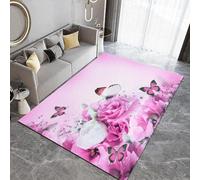Tapis 3D Papillon Fantastique Tapis De Porte en Teck Antidérapant pour Salon/Chambre/Salle De Bain/Entrée De Bienvenue - Nettoyage Facile ，avec Support en Caoutchouc -44276411338