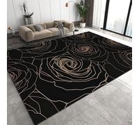 Tapis 3D Plante Rose Fleur Petit Tapis Salon Moderne Chambre Carre Antidérapant Enfant Ado Décoration, 160 X 230 Cm - Ne Perd Pas Ses Poils Et Est Facile d'entretien.,avec Support en C -24478952612
