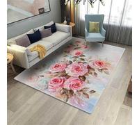 Tapis 3D Plante Rose Fleur Petit Tapis Salon Moderne Chambre Carre Antidérapant Enfant Ado Décoration, 80 X 160 Cm - Ne Perd Pas Ses Poils Et Est Facile d'entretien.,avec Support en Ca -8202886399