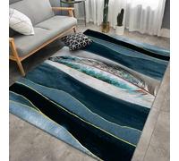 Tapis 3D Plumes d'oiseaux Fantastiques Tapis De Porte en Teck Antidérapant pour Salon/Chambre/Salle De Bain/Entrée De Bienvenue - Nettoyage Facile ，avec Support en Caoutchouc -70293532279