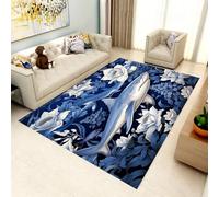 Tapis 3D Requin Animal Tapis Salon Chambre Jeux d'enfants Tapis De Sol Famille Tapis De Bienvenue Flanelle Paillasson Antidérapant 50 X 80 Cm - Nettoyage Facile ，avec Support en Caoutch -823645261889