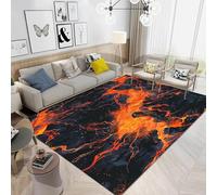 Tapis 3D Texture Abstraite De Flamme De Roche 120 X 160 Cm Tapis Salon Chambre Jeux d'enfants Tapis De Sol Famille Tapis De Bienvenue Flanelle Paillasson Antidérapant -194242383302