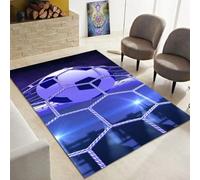 Tapis 3D Thème Sportif Football Rugby Tapis Salon Chambre Jeux d'enfants Tapis De Sol Famille Tapis De Bienvenue Flanelle Paillasson Antidérapant 100 X 150 Cm - Nettoyage Facile ，avec S -880161871284