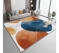 Tapis 60 X 90 Cm Abstrait Géométrique Ondulé - Poils Courts Doux, Lavable, Antidérapant, Ne Peluche Pas, Résistant Aux Taches - Tapis Salon Chambre Couloir Bureau Décoration Vert Rose