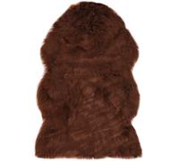 vidaXL Tapis 60 x 90 cm Peau de mouton synthétique Marron Brun