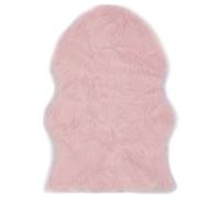 Tapis 60 X 90 Cm Peau De Mouton Synthétique Rose