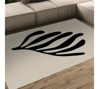 Tapis 60x120 Lavable pour Salon Grands carpette Abstraits géométriques Descente de lit antidérapant en Fausse Laine Doux Table Chevet Nursery Salle Jeux à Manger Chambre Feuilles et