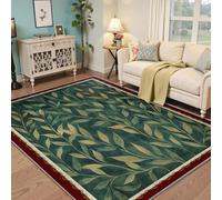 Tapis 60x90 pour Le Salon Zone Moderne en Feuilles Vert Bleu Sarcelle carpette Lavable antidérapant de Grande Surface paillasson botanique Doux pour lintérieur décoration de Ferme Tapis pour