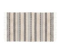 Tapis 90x150 cm coton à franges Atmosphera Beige, gris, Beige, gris G