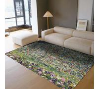 Tapis 90x150 fleurier carpette de Salon Descente lit impressionniste Lavable à Motif Pommier Doux et Fin d intérieur antidérapant pour Chambre sous la Table Manger Décoration Bureau