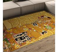 Tapis 90x150 Tree of Life pour Salon Famous Painting Fulfilment carpette antidérapant imprimé Descente de lit Abstrait Art Luxe Classique Lavable à Poil Bas résistant aux Taches Chambre
