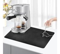 Tapis à café - 40 x 80 cm - Pour machine à café - Noir | Antidérapant, absorption rapide, séchage rapide, pour machines à café et coins de café, garde les plans de travail propres
