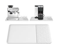 Tapis à café en silicone avec bords surélevés 48,3 x 30,5 cm - Tapis de comptoir imperméable, tapis de machine à café, tapis de machine à expresso, tapis de séchage résistant à la chaleur