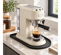 Tapis à café pour Philips SENSEO CSA260/90 Maestro | Tapis noir en silicone de 40 × 30 cm avec rebord de 1,3 cm, surface texturée et nettoyage facile.