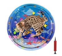 Tapis à Eau pour Chat Jouet interactif renforcé | Tapis sensoriel rafraîchissant, pliable, avec gonfleur Pour l'enrichissement et l'instinct de chasse du chat d'intérieur