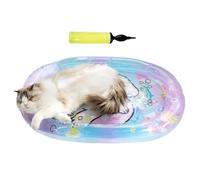 Tapis à eau pour chat - Tapis de refroidissement pliable pour animaux de compagnie - Coussin d'exercice interactif avec pompe - Activité de stimulation précoce de croissance - Centre de jeu pour