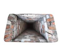 Tapis à Effet 3D - Design Perspective Vivant - Tapis d'égouttement de Salle de Bain Absorbant Tapis d'égouttement en Fibre Poly Facile à Nettoyer | Coussin Confortable avec Dos Anti--pour Couloir