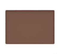 Tapis à expresso pratique en silicone antidérapant, protège les comptoirs de cuisine de la chaleur, 40 x 50 cm (marron)