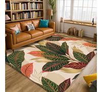 Tapis à feuilles, verdure tropicale naturelle, vert d'été, tapis rectangulaire d'intérieur antidérapant qui ne perd pas ses poils pour salon, chambre à coucher, sous le lit, décoration d'appartement