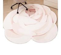 Tapis à Fleurs irréguliers pour Chambre à Coucher, Salon, Tapis à Poils Courts, tapi Mignon pour Bureau, Chambre d'enfant, Piano, Batterie, Animaux domestiques(Flower E,120cmx120cm)