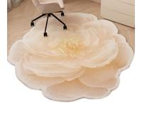 Tapis à Fleurs irréguliers pour Chambre à Coucher, Salon, Tapis à Poils Courts, tapi Mignon pour Bureau, Chambre d'enfant, Piano, Batterie, Animaux domestiques(Flower D,140cmx140cm)