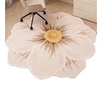 Tapis à Fleurs irréguliers pour Chambre à Coucher, Salon, Tapis à Poils Courts, tapi Mignon pour Bureau, Chambre d'enfant, Piano, Batterie, Animaux domestiques(Flower B,80cmx80cm)