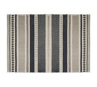 Tapis À Franges Imprimé Atmosphera Coton Gris L.90 X L.60 Cm