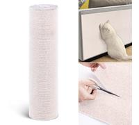 Tapis à Gratter Autocollant 40 x 200 cm pour Chat - Tour à Gratter Murale pour Protéger Les Meubles de Canapé (Beige, 1 Pièce)