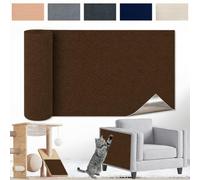 Tapis à gratter autocollant pour chat - Protection contre les griffures de canapé - Film anti-rayures - Pour chat - Découpé - 40 x 200 cm - Marron