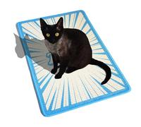 Tapis à Gratter Horizontal, 40 * 60cm Tapis de Sol pour Chat, Protection Idéale en Sisal Naturel pour Meubles Et Le Bien-être du Chat (Bleu)