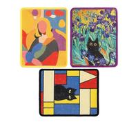 Tapis à gratter - matériau sisal 38cm, Dos à Rayures, Ensemble de 3 pièces | Tapis pour Animaux de Compagnie, Protection de Meubles pour broyage de Griffes de, Maison intérieure, Appartement