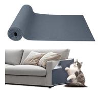 Tapis à griffer autocollant pour chat - 60 x 40 cm - Tapis de protection de meubles pour chat grimpant à faire soi-même - Pour canapé, cadre de porte ou protection d'angle mural (gris clair)