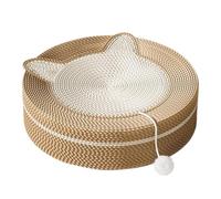 Tapis À Griffer Chat Tapis Repos, Exercice, Protection Meubles | Rond Planche Sisal Anti-Ennui Repos Exercice Jouet à Griffes pour Salon Balcon Bureau Salle à Manger