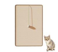 Tapis à griffer pour Chat en sisal, griffoir Mural pour Chaton avec balles Jouets, griffoir Mural pour Chat avec Bande adhésive Auto-agrippante, pour Chaton Qui s'ennuie sur Le canapé (30 * 60cm)