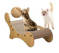 Tapis à Griffes Chat Jouet en Sisal Courbé avec Balle