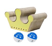 Tapis à Griffes pour Chat - Planche de Grattoir Magnétique pour Chat - Niche pour Chaton avec Balle Carton À Griffer Ondulé pour Griffes Meubles Coin Salon Intérieur Extérieur