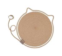 Tapis À Griffes pour Chat,Tapis Grattoir Rond avec Jouet Balle | Accessoire pour Animaux avec Accroche-Oreilles Et - pour Mur Sol Canapé Lit Porte Coin Salon Chambre