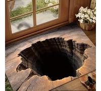 Tapis à illusion d'optique 3D, le chien a peur du tapis 3D, piège visuel antidérapant, illusions optiques, tapis qui ressemblent à un trou, comme test et jeu avec votre chat ou chien, pour porte