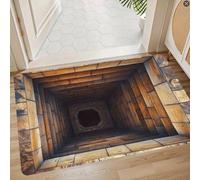 Tapis à illusion d'optique 3D - Petit tapis antidérapant à poils courts pour entrée, cuisine, porte d'entrée, entrée intérieure